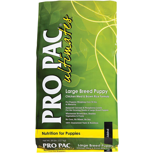 PRO PAC Ultimates Large Breed Puppy Chicken & Brown Rice Dog Food 28lb - Poudre Pet and Feed Supply